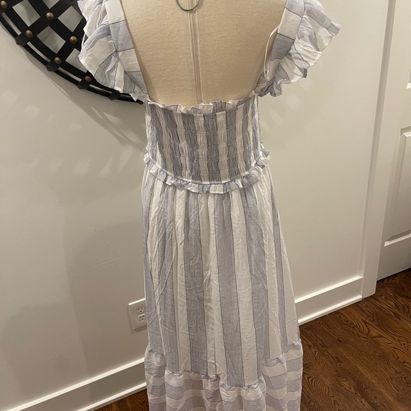 NWT Blu Pepper Navy and White lined maxi - Picture 4 of 8